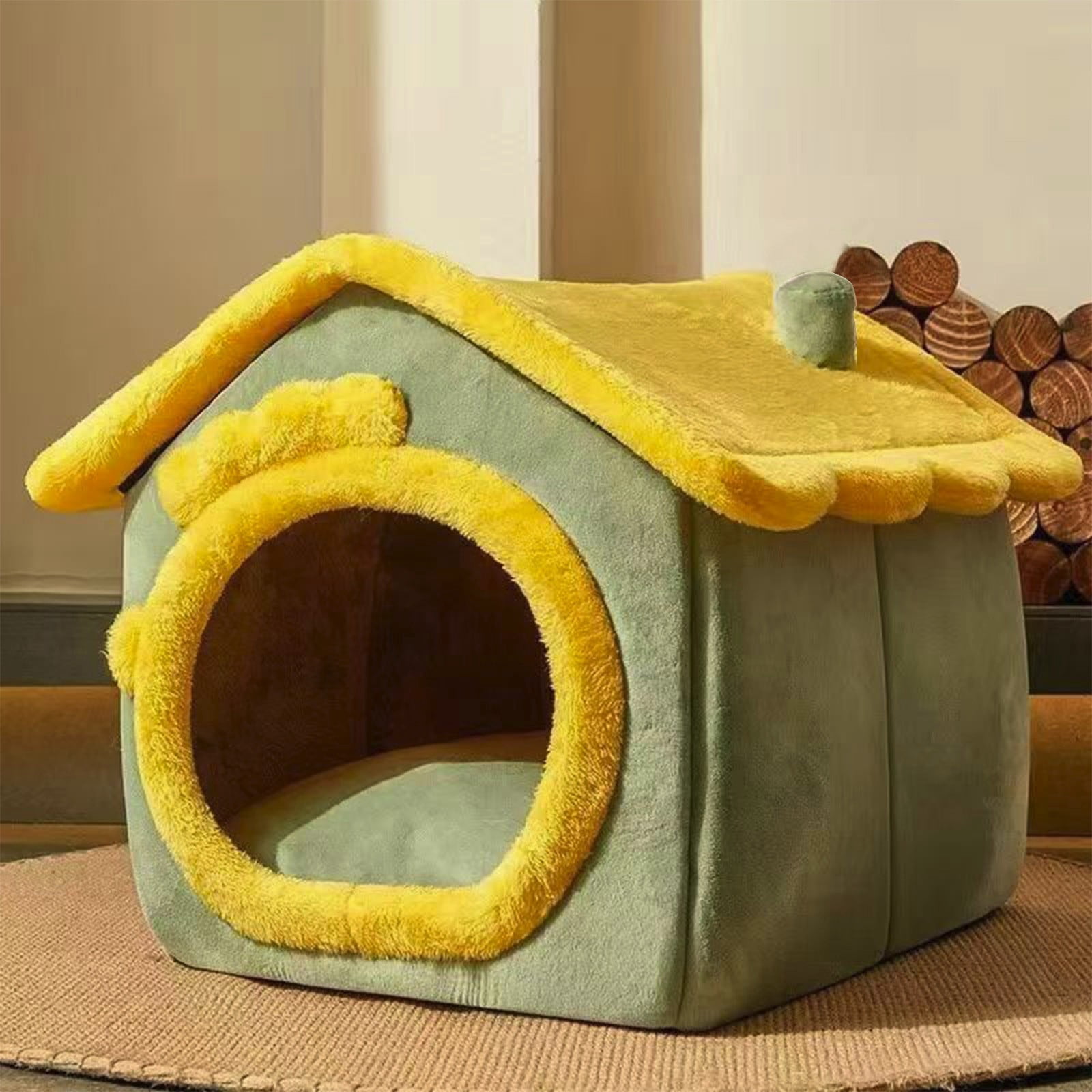 JLFNYA Indoor Dog House Winter Warm Dog House Insulation Washable Dog Kennel Cat Hideaway for Small and Medium-Sized Dogs and Cats