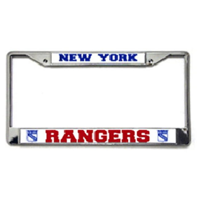 New York Rangers License Plate Frame Chrome