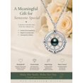 thumbnail image 3 of TANGPOET Tahitian Black Pearl Compass Necklace For Women Sterling Silver Real Tahitian Pearl Jewelry For Women Wife Mom Mother Grilfriend, 3 of 5
