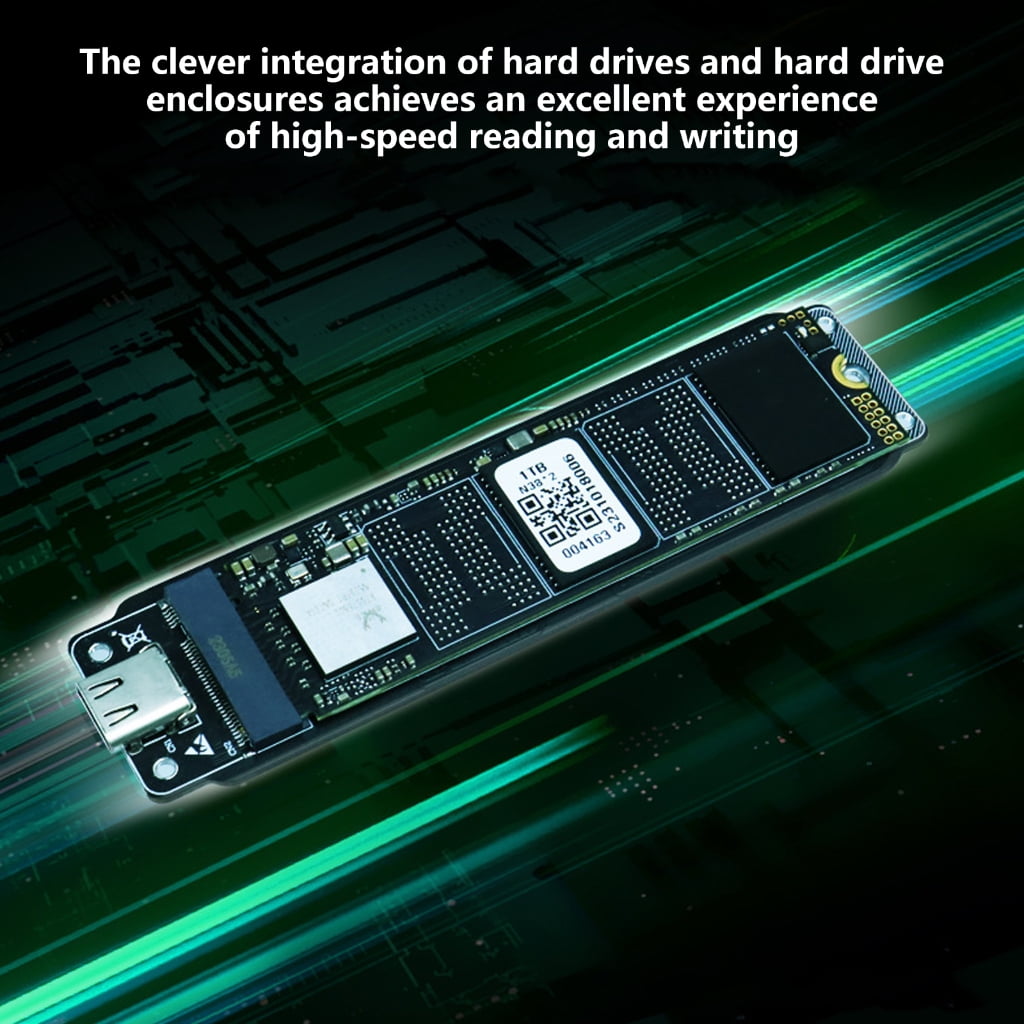 AOOOWER M.2 2280 SSD USB3.1 GEN2 10Gbps Adapter Quick Responses Hard Disk Drive with LCD
