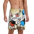 thumbnail image 2 of Cuphead Mugman Game Men's Short Pajama Pants Lightweight Daily Lounge Shorts Bottoms Sleepwear Cozy Soft Home Pajama Pants Shorts, 2 of 9