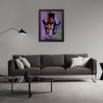 thumbnail image 3 of Stephen Chambers 19x24 Black Modern Wood Framed Wall Art Titled - Basquiat Boxer Layers, 3 of 6