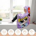 thumbnail image 6 of The Powerpuff Girls Wearable Blanket Cloak Arctic Velvet Hooded Blanket Soft Fuzzy Hoodie Blanket Cape for Adults Kids 60"x80", 6 of 8