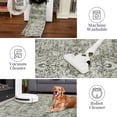 thumbnail image 6 of FairOnly 5'x7'Machine Washable Area Rugs for Bedroom Dinning Room Soft Low Pile Ultra Thin Distressed Foral Printed Rugs for Kitchen,Green, 6 of 7