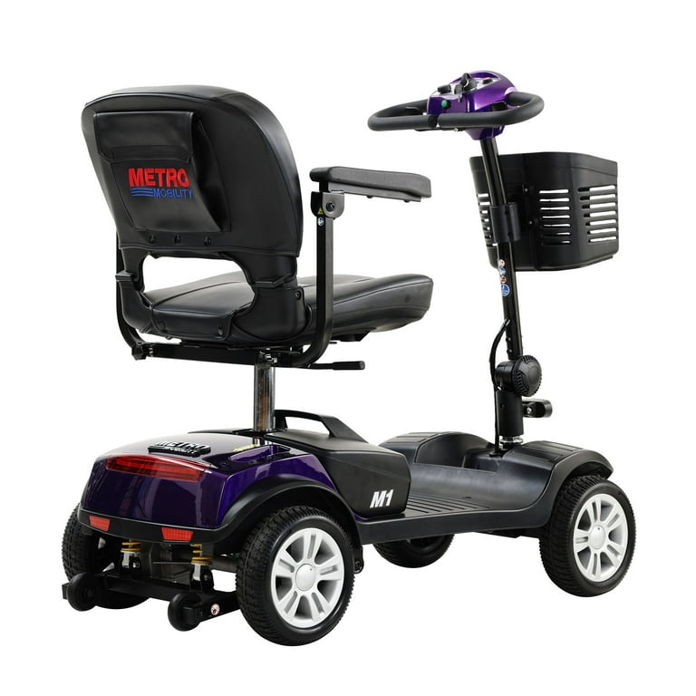 Electric Mobility Scooter for Adults and Seniors - 300 lbs Max Weight, 4-Wheel Powered Mobility Scooters Wheelchair Device for Elderly (with Head Light-Purple) - Walmart.com