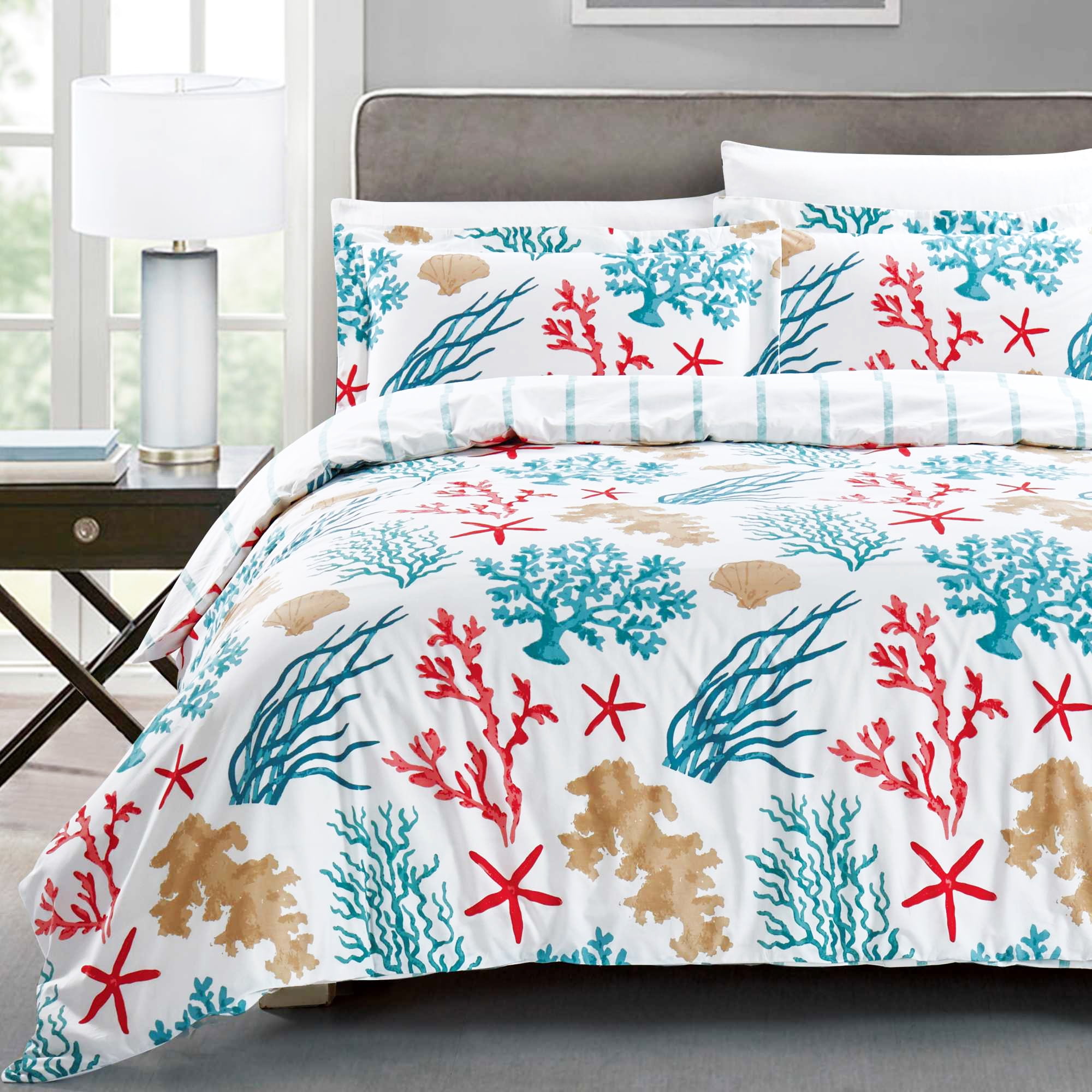 California Design Den Nautical Medallion Duvet Cover Set Cotton Multi