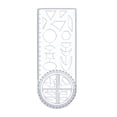 thumbnail image 4 of Plantilla de dibujo, regla geométrica multifuncional, plantillas matemáticas, papelería estilo B, 4 of 9