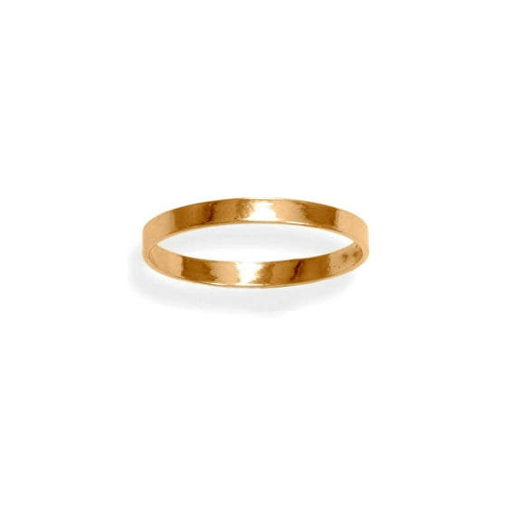 14/20 Gold Filled Flat Band is 2.25mm Wide Size 7 Ring for Women and Men
