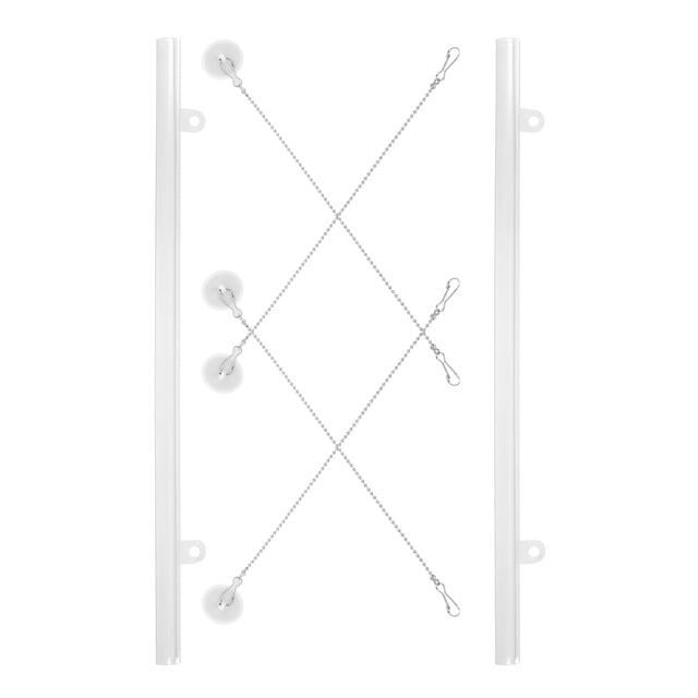 LOLIPPYY 2pcs Poster Hanging Pole Transparent Iron PVC Kit for Displaying Flags and Posters for Event Organizers