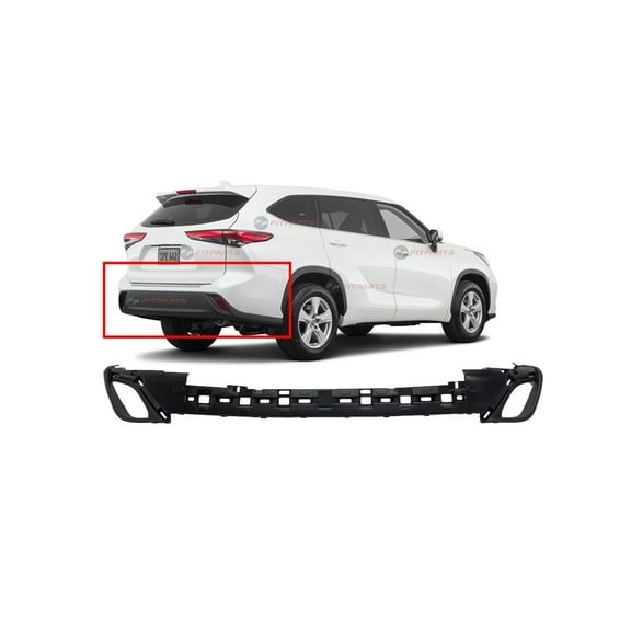 DCP Rear Bumper Cover for Toyota Highlander 2020-2023 Textured 521690E110