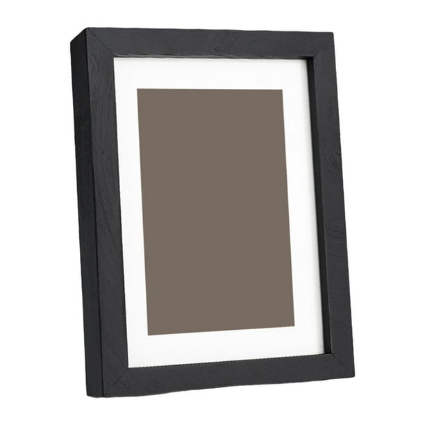Marco de fotos Mini caja de sombra Caja creativa con compartimento Vitrina Negro