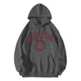 thumbnail image 4 of Boston Print Hoodies for Women Long Sleeve Hooded Sweatshirt Fall Casual Pullover Sweater, 4 of 4