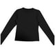 thumbnail image 4 of Camiseta de manga larga de color liso con cuello redondo holgado y corte ajustado para mujer - Mezcla de nailon y spandex, tejido no elástico - Versátil para ocasiones informales, fiestas y la oficina, 4 of 4