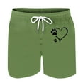 thumbnail image 4 of BiZtdJrK Clearance Sales Today Sales Prime, Valentine's Day Shorts for Men Big and Tall Summer Beach Shorts Casual Drawstring Elastic Waist Hiking Workout Shorts with Pockets Green L, 4 of 5