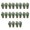 10 pairs-Green, variant on Gardening Work Gloves with Rubber Coated Fingers, Crinkle Texture, Knit Flexibility, Close-Fit Cuff for Handling Tasks
