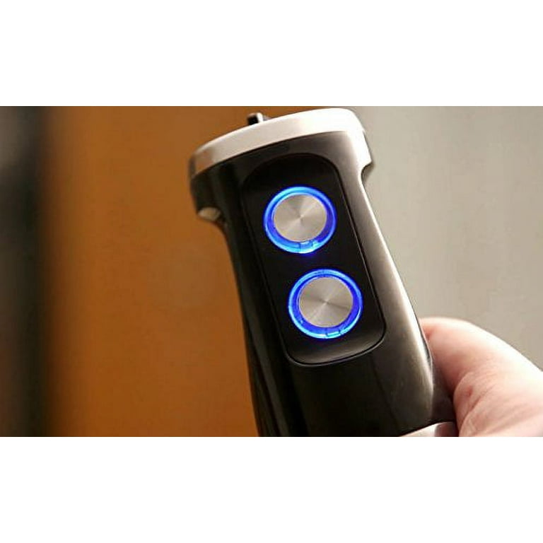 Ovente Ultra-Stick 2-Speed Black Hand Immersion Blender Set with Whisk