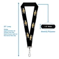 thumbnail image 3 of GM General Motors Lanyard, Chevrolet Bowtie Logo Black Silver Gold White Repeat, Elastic, 3 of 4