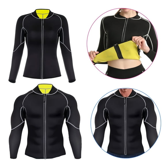 tasrioml Sweat Sauna Jacket Heat-trapping Wear-resistant Nylon Women Men Sweat Sauna Jacket for Sporting
