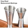 thumbnail image 2 of Professional Japanese Jigger w/Measurements Inside – 1 oz 2 oz Cocktail Shot Measure Jigger, Bar Measuring Jigger for Bartending, Drink Measurer Cup (Silver, Stainless Steel), 2 of 7