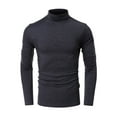 thumbnail image 3 of One opening Man's Slim Base Pullover,  Long Sleeve Turtleneck Casual T-shirt, 3 of 5