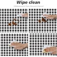 thumbnail image 4 of Round Fitted Tablecloth 54 Inch, White Black Buffalo Check Plaid Fitted Round Table Cover Elastic Edged Table Cover Waterproof Tabletop Cover Decorative Table Cover for Dining, Party, Buffet, Wedding, 4 of 8