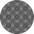 thumbnail image 1 of Ahgly Company Machine Washable Indoor Square Transitional Iridium Black Area Rugs, 3' Square, 1 of 7