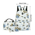 thumbnail image 4 of HengDidi Floral Print Backpack Purse & Pouch 3-Piece Set - Lightweight Water-Resistant Travel Bookbag with Adjustable Straps, Large Capacity for College, Work, Commute, and Outdoor Activities, 4 of 5