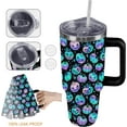 thumbnail image 3 of Halloween Tumbler, Spooky Neon Pumpkin Mug Cup Ghost Tumblers with Handle and Straw 40 oz, Halloween Gifts for Friends Family Insulated Water Bottle, 3 of 6