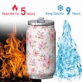 thumbnail image 4 of 12 Oz Coffee Travel Mug with Lid, Double Wall Vacuum Bright Floral Reusable Stainless Steel Water Bottle Leak Proof Insulated Hot Cold Coffee Cup Gift for Women(1pcs), 4 of 5