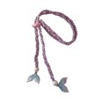 thumbnail image 2 of jinwen Diving Rope Snorkeling Long Hair Wrapper Hair Band Handmade Scuba Wrapper Pink, 2 of 9