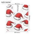 thumbnail image 5 of Yayeee Bath Rug for Bathroom Floor Non Slip Rectangle Fluffy Soft Absorbent Mat, 16"x24", Red Santa Hats Pattern, 5 of 7