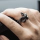 thumbnail image 2 of Anillos de Anime para hombres y mujeres, anillo de serpiente gótico Punk exagerado, anillos de apertura ajustables góticos chapados en negro, joyería de moda de fiesta redimensionable Gao Jinjia LED, 2 of 2