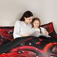 thumbnail image 5 of Feelyou Red Angel Wing Twin Comforter Sets, Happy Anniversary Bedding Set, 2-Piece, 5 of 8