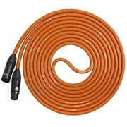 LyxPro 1.5 Feet XLR Microphone Cable Balanced Male to Female 3 Pin Mic Cord for Powered Speakers Audio Interface Professional Pro Audio Performance and Recording Devices - Orange