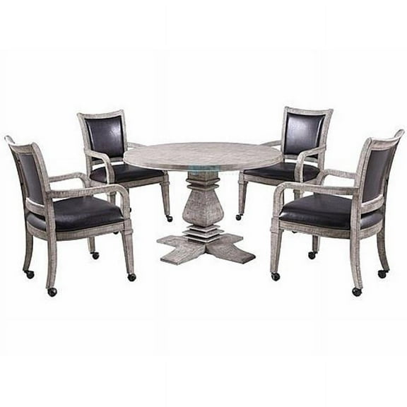 Montecito 2-in-1 Poker Game Table Set - Driftwood Finish