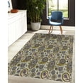 thumbnail image 4 of Paisley Decorative Rug, Vintage Inspired Multicolored Leaf Flower Motif Traditional Folkloric Pattern, Quality Carpet for Bedroom Dorm and Living Room, 6 Sizes, Pale Green, by Ambesonne, 4 of 4