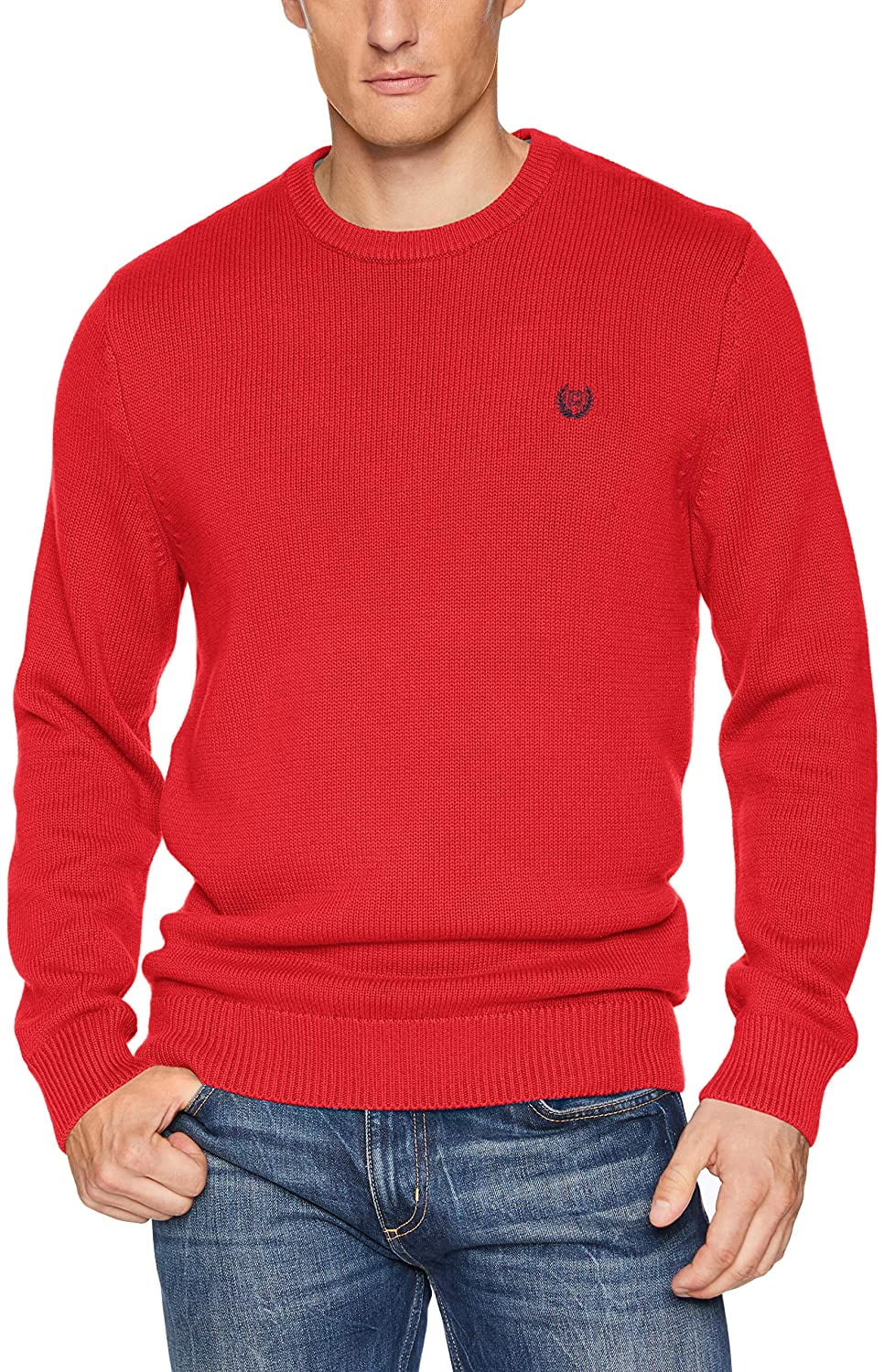 Chaps Men's Classic Fit Cotton Crewneck Sweater, RED, L Walmart Canada