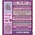 thumbnail image 1 of LHSHID Daughter Blanket Gift from Mom Birthday Gifts for Daughter | to My Daughter Blanket from Mother Christmas Mothers Day Bday Presents for Daughter in Law Step Duaghter Throw Blanket 30x40in, 1 of 6
