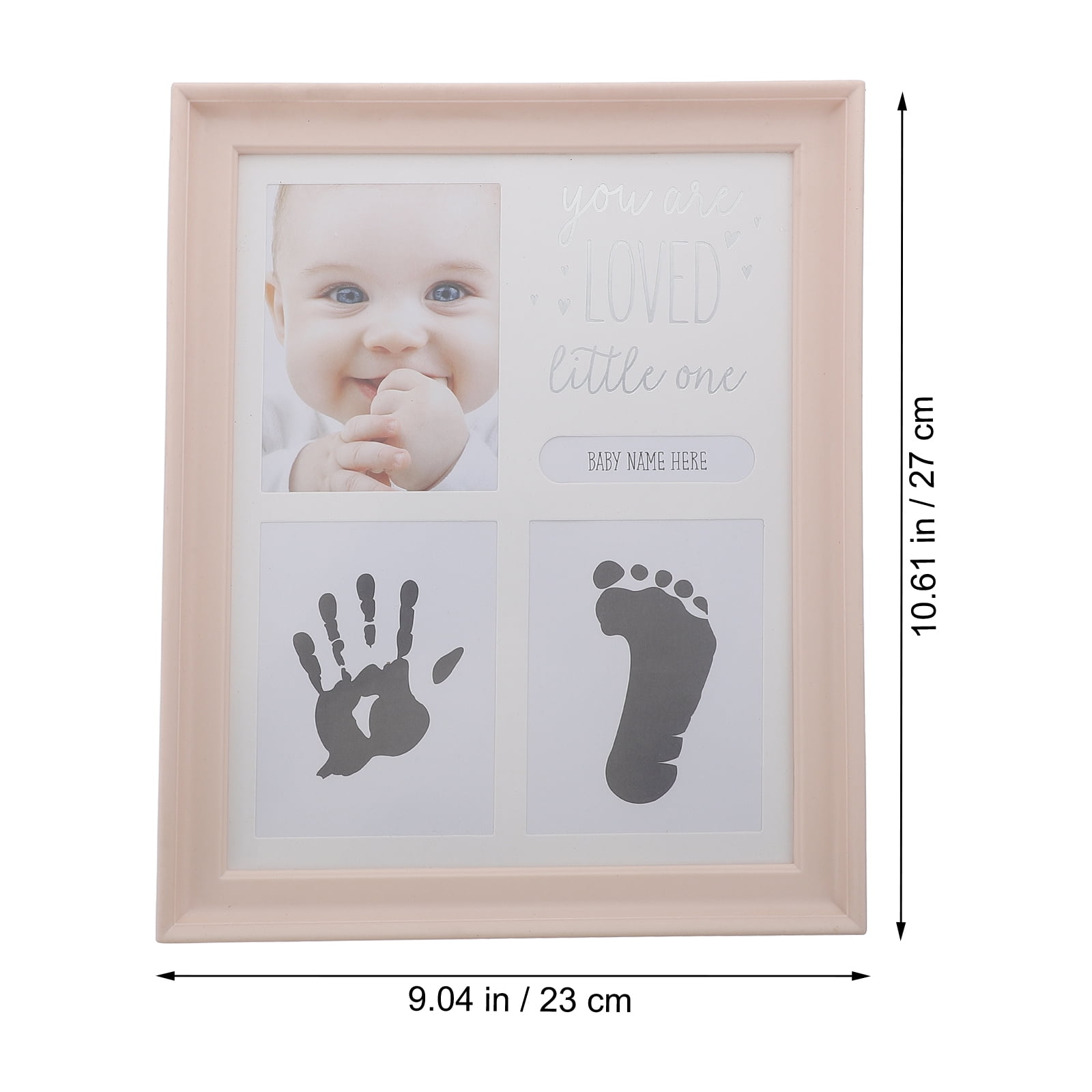 Baby Keepsake Footprint Frame Handprint Picture Kit Infant Photo Newborn Shower Hand Box Frames Foot Gifts Memorable, Size: 29x23.5x2.5CM
