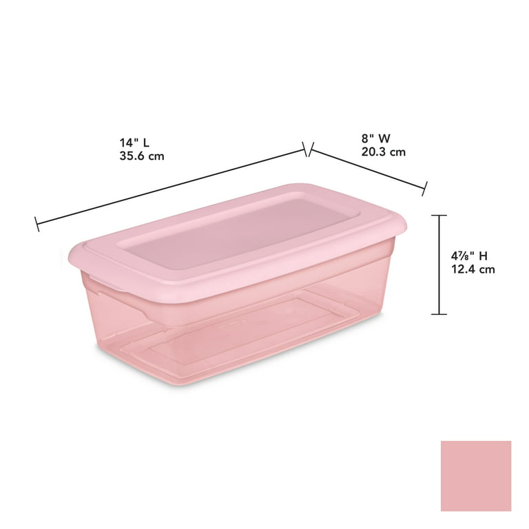 Sterilite 6 Qt. Storage Box Plastic, Titanium, Set of 40 - AliExpress
