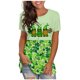 thumbnail image 1 of Mujeres Casual Día de San Patricio Impreso Manga corta O-cuello Pullover Blusa Camiseta Tops Pompotops  hkajfhjk460629, 1 of 5