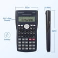 thumbnail image 2 of Comix fx‑82MS Scientific Calculator,2-Line Display,240 Functions, Solar/Battery Powered,with Protective Case,for Exams Math Science Engineering Use,Blue, 2 of 6