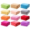 thumbnail image 1 of 50x70CM Mini Super Soft Warm Solid Warm Micro Plush Fleece Blanket Rug Sofa Bedding, 1 of 5