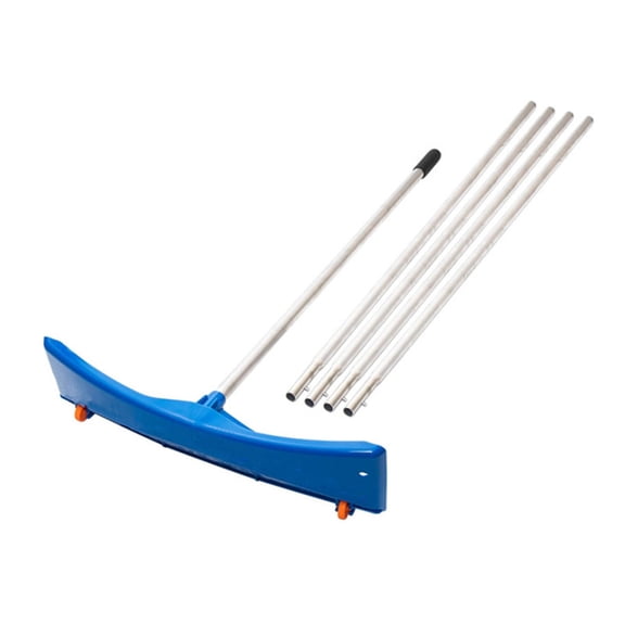 24Inch Wide Roof Snow Shovel Removal Tool with Telescoping Aluminum Handle and Rolling Wheels for Garages Car and