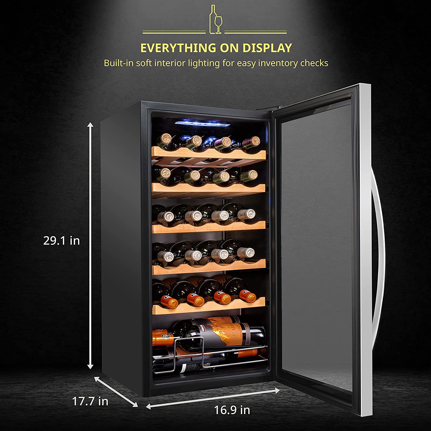 Schmecke 24 Bottle Wine Cooler – Elegant Storage, Precise Cooling, and Timeless Style