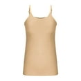 thumbnail image 4 of Women's Plus Size Camisole Tank Top Sleeveless Crew Neck Shapewear Top Adjustable Strap Summer Basic Layering Top,S,Beige, 4 of 7