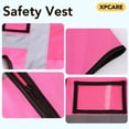 thumbnail image 3 of Chaleco XPCARE, paquete de 2 unidades, con cremallera de seguridad reflectante de alta visibilidad, rosa XXL, 3 of 6