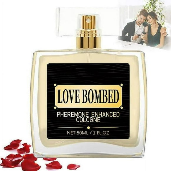 Love Bombed - Pheromone Cologne for Men, Love Bombed Men's Perfume Spray, Pheromone Scented Hypnotic Cologne Perfume 50ml