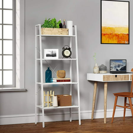 Industrial Bookcase Vintage, White Industrial Shelving Unit
