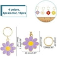 thumbnail image 2 of 16Pcs 4 Colors Flower Collar Charm Metal Enamel Pendant with Split Ring Flowers Pet Collar Charm Pendant for DIY Pet Collar Crafts Making, 2 of 6